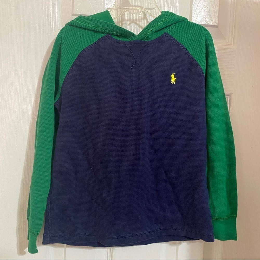 Polo Ralph Lauren Boys Colorblock Waffle Knit Hoodie